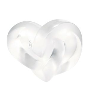 Lalique love knot is made of clear crystal (14cm x 6.5 cm) New in original box